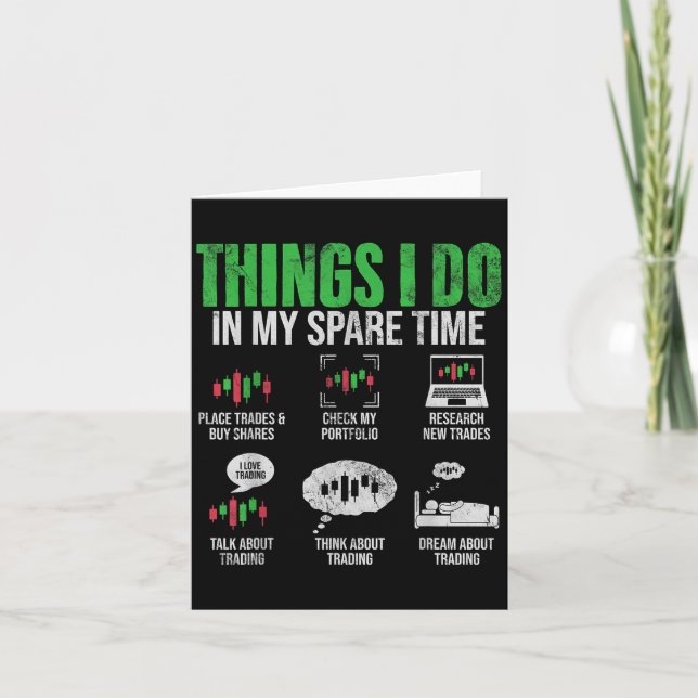 Things I Do In My Spare Time Funny Trading Stock I Karte (Vorderseite)