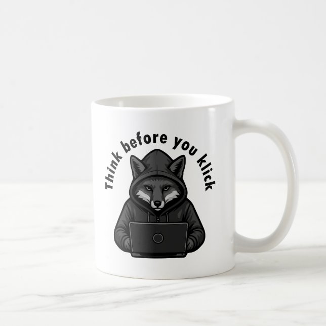 Think before you click - Cyber Security Kaffeetasse (Rechts)