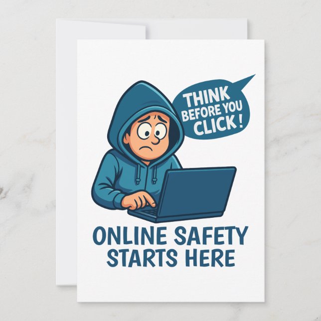 Think Before You Click - Online Safety Awareness Einladung (Vorderseite)