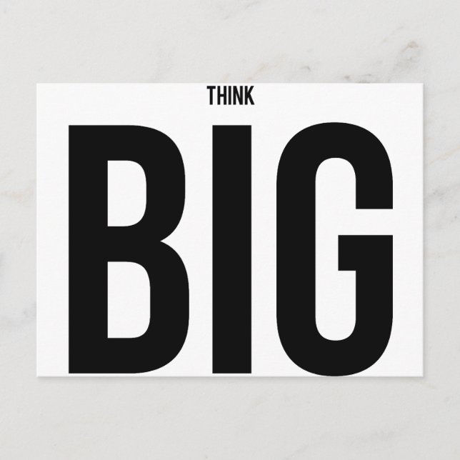 Think BIG Postkarte (Vorderseite)