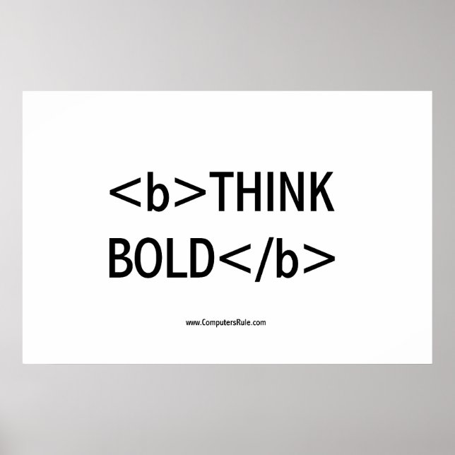 THINK BOLD POSTER (Vorne)
