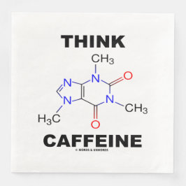 Think Caffeine (Caffeine Chemical Molecule) Serviette