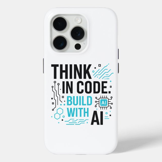 Think Code Build AI Coque | Couverture de construc (Verso)
