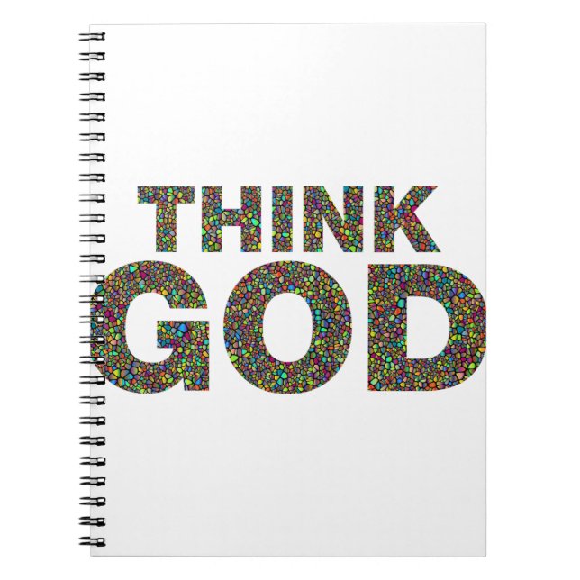 Think God Gott Geschenk Geschenk Geschenk Notizblock (Vorderseite)