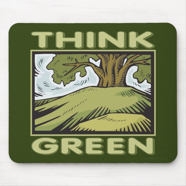 Think Green Oak Tree Mousepad (Vorne)