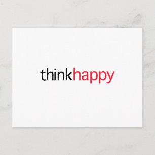 Think Happy (rote Ausgabe) Postkarte