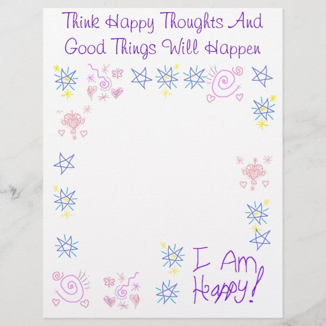 Think Happy Thoughts Buch der Schattenseite (Vorderseite)