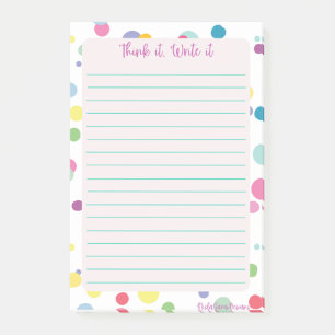 Think it, Write it Notepad Post-it Klebezettel