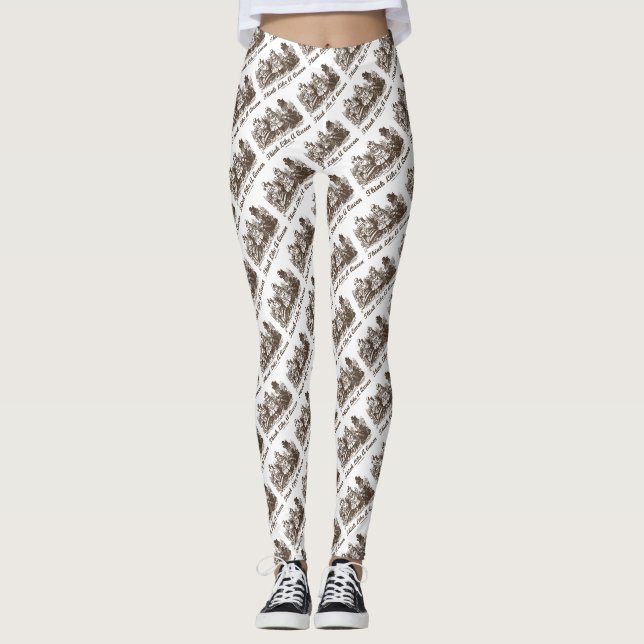 Think Like A Queen Wonderland Advice Alice Humor Leggings (Vorderseite)
