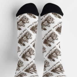 Think Like A Queen Wonderland Advice Alice Humor Socken