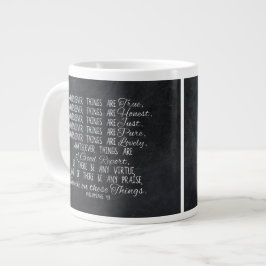 Think on These Things Christian Bible Scripture Jumbo-Tasse