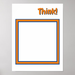 Think! Outside the Box (customisable) Poster