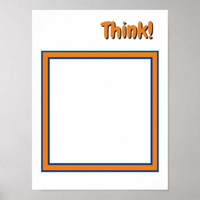 Think! Outside the Box (customisable) Poster (Vorne)