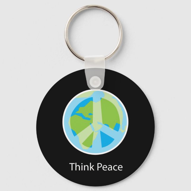 Think Peace Key Chain Schlüsselanhänger (Vorderseite)