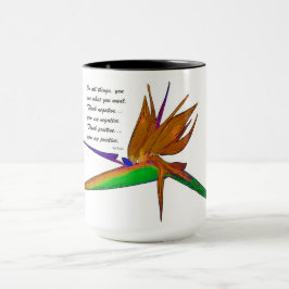 Think Positive Custom Coffee Tasse