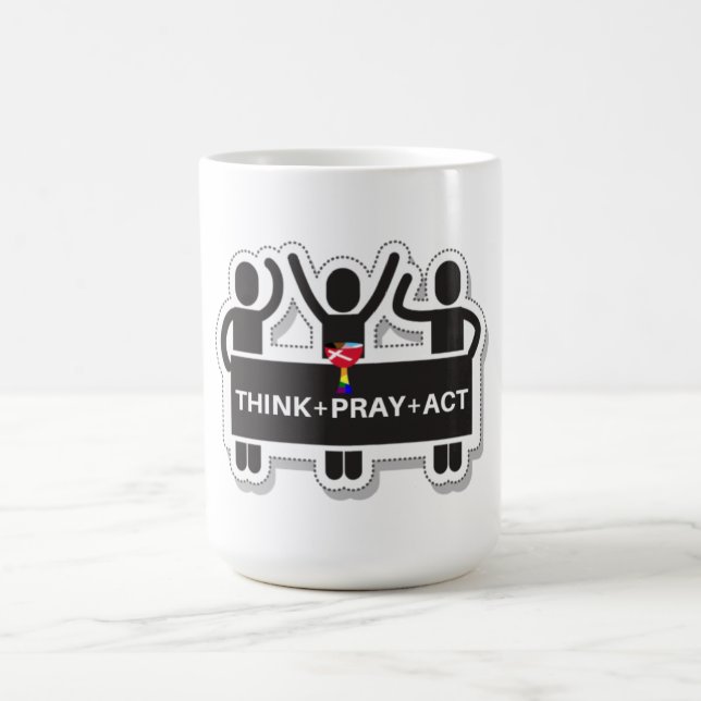 Think+Pray+Act Kaffeetasse (Mittel)