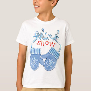 Think Snow Mittens T-Shirt