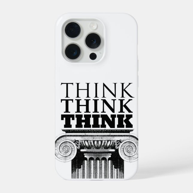 Think Think Think 12-Schritte iPhone 15 Pro Hülle  (Rückseite)