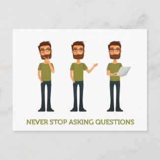 Thinker Typ Postkarte