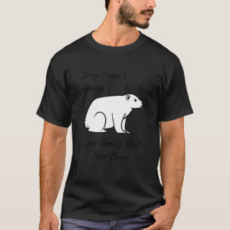 Thinking About Polar Bears Cute Bear Wildlife T-Shirt