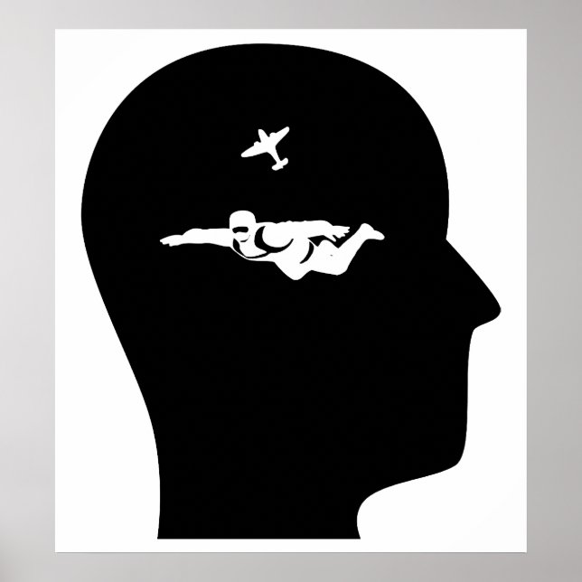 Thinking About Skydiving Poster (Vorne)