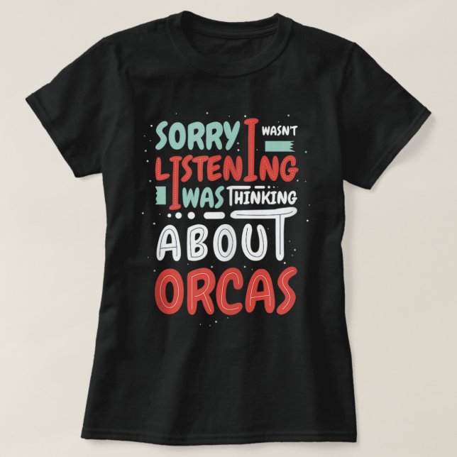 Thinking About Whales Cute Orcas Nature Tank Top (Design vorne)