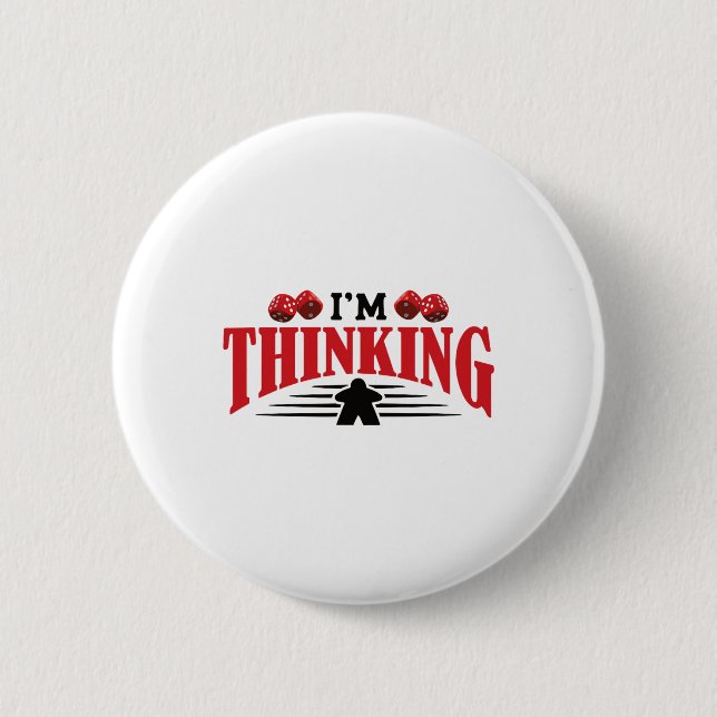 Thinking Board Gamer Tabletop Button (Vorderseite)