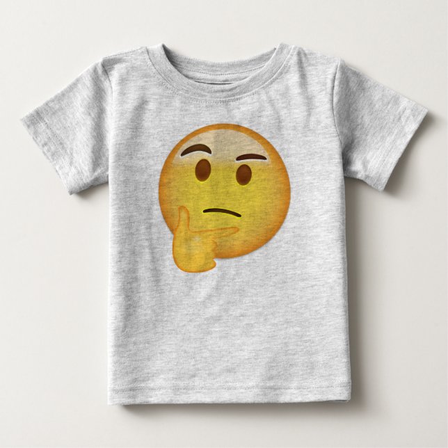 Thinking Face Emoji Baby T-shirt (Vorderseite)