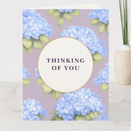 Thinking of You Card | Blue Hydrangea Floral Karte