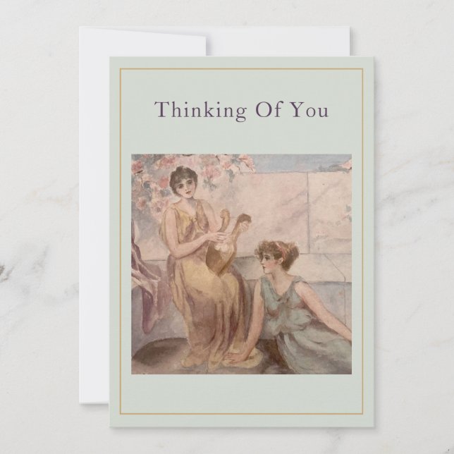 Thinking of You Card Vintage Sage Serenity |  Karte (Vorderseite)