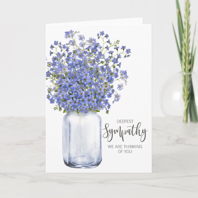 thinking of you condolences bereaved loss loved karte (Vorderseite)