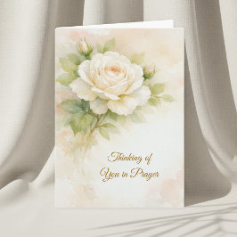 Thinking of You in Prayer Christian Sympathy Karte