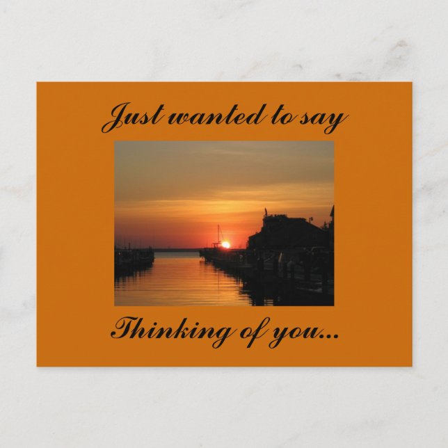 Thinking of you, just wanted to say postkarte (Vorderseite)