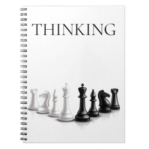 Thinking Quotient Black Text Chess Teile Notebook Notizblock