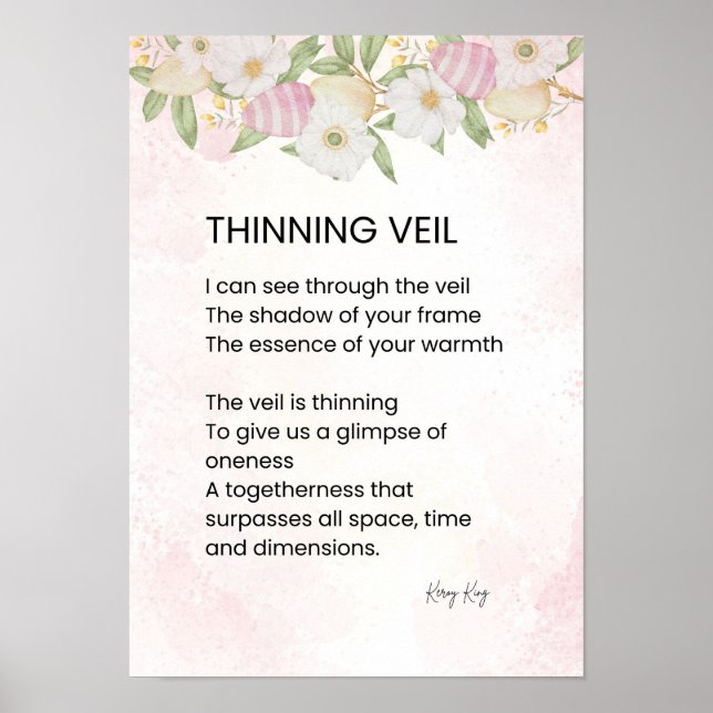 Thinning Veil - Erwachen Gedicht Poster (Vorne)