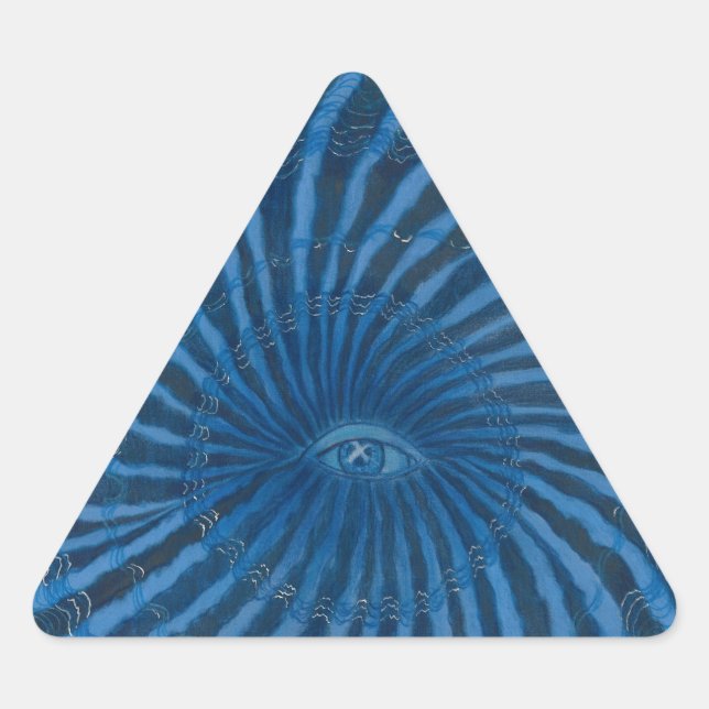 Third Eye Chakra Art #3 - Intuition Dreieckiger Aufkleber (Vorderseite)