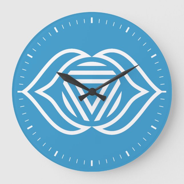 Third Eye Chakra Energy Wall Clock Große Wanduhr (Vorderseite)