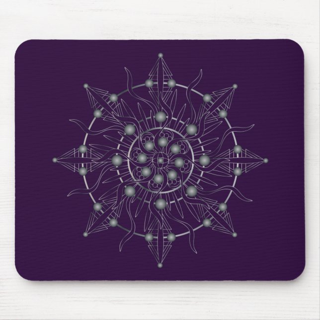Third Eye Chakra Full Shadow Mandala Mouse Pad Mousepad (Vorne)