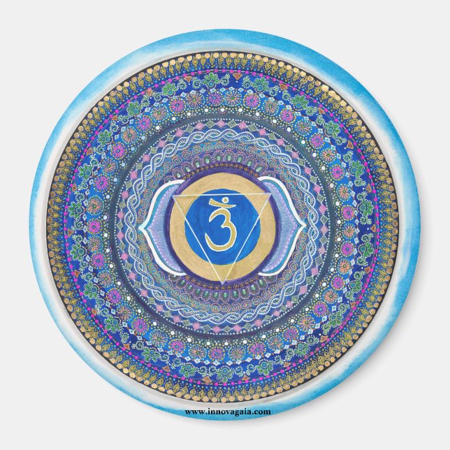 Third Eye Chakra Mandala Magnet (Vorne)