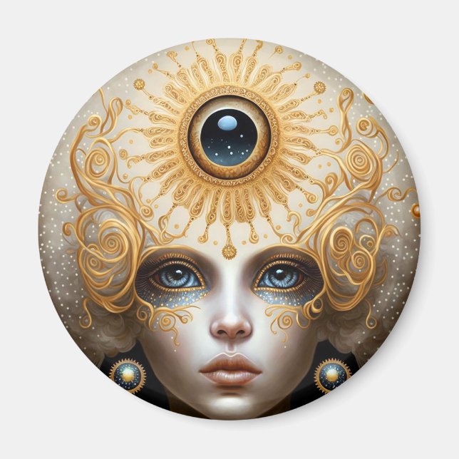 Third Eye Goddess Fantasy Art Magnet (Vorne)