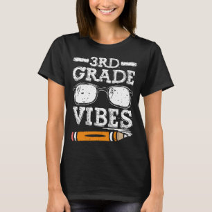 Third Grad Vibes - 3rd Grad Team Retro 1st Day T-Shirt