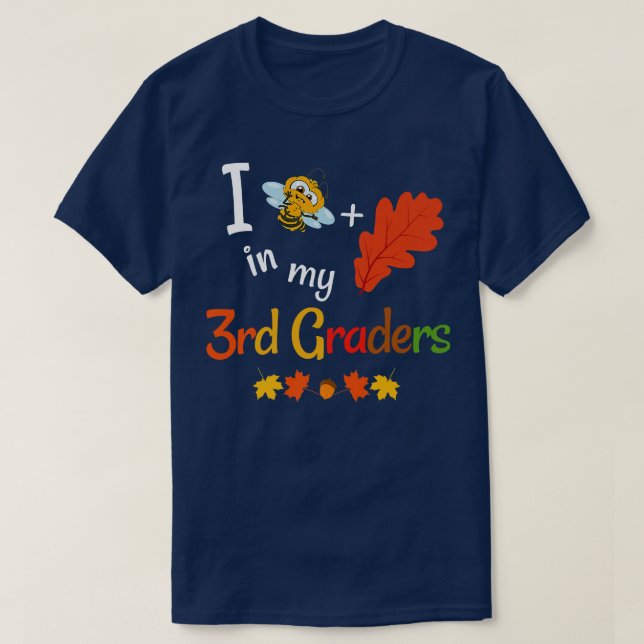 Third Grade Teacher Fall Autumn 3rd Grade Back To  T-Shirt (Design vorne)