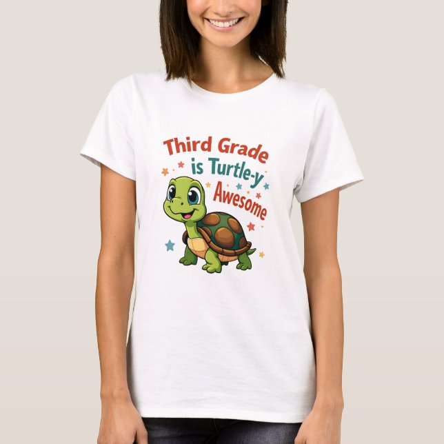 Third grade Turtle-y Awesome 3rd Grade Back to Sch T-Shirt (Vorderseite)