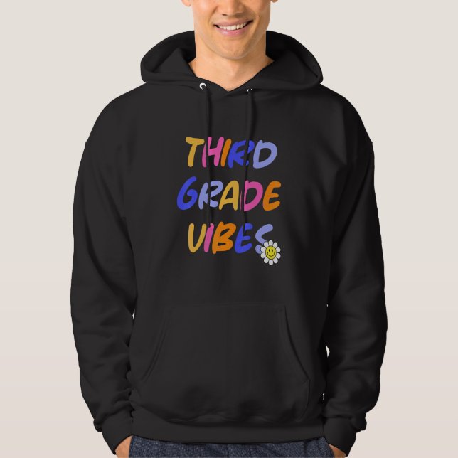 Third Grade Vibes  3rd Grade Team Retro 1st Day of Hoodie (Vorderseite)
