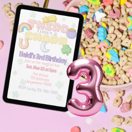 Third Times a Charm, Lucky Charm 3rd Birthday Einladung