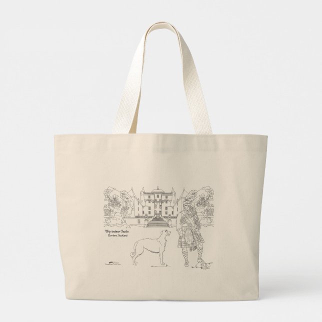Thirlestane Castle Scotland Tote Bag Jumbo Stoffbeutel (Rückseite)