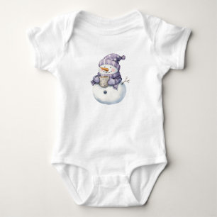Thirsty Christmas Snowman Baby Strampler
