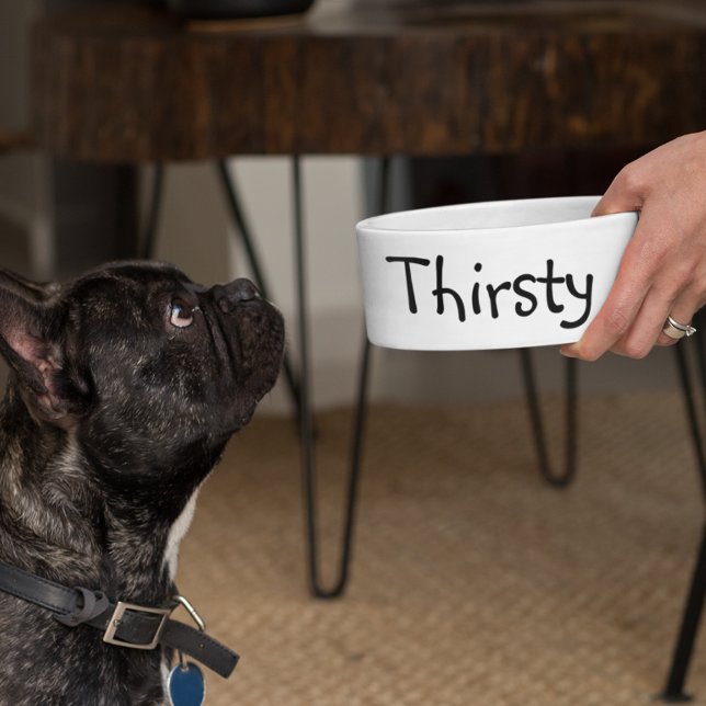 Thirsty Food Funny Spaß Hund Haustier Napf (Von Creator hochgeladen)