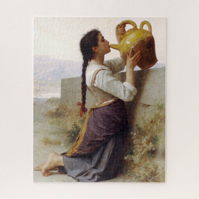 Thirsty Girl Drinking aus einem Jug (Landschaft de (Vertikal)