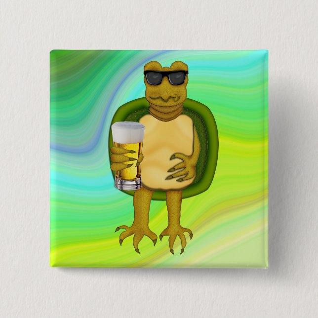 Thirsty Turtle Button (Vorderseite)